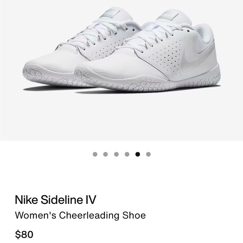 Nike Sideline IV Cheer Shoes, White – Size 8